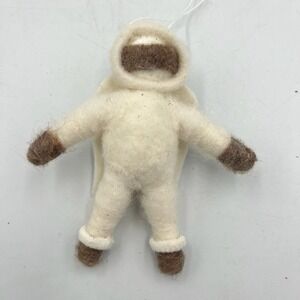Wool Felt Astronaut Christmas Tree Ornament Whimsical Natural